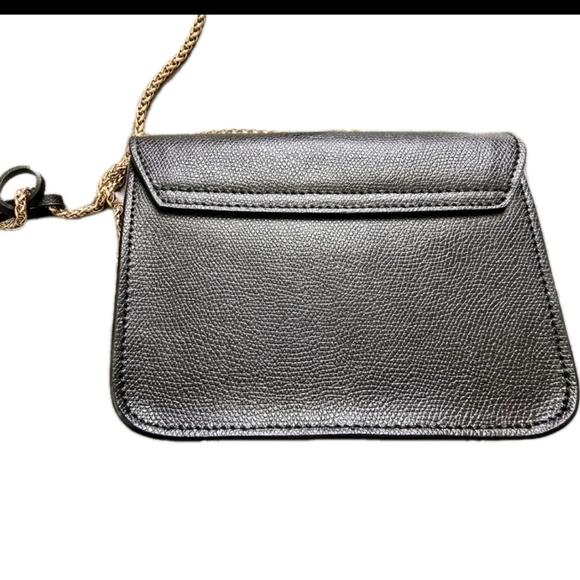 Furla Black Leather Crossbody Bag with Gold Chain, Key, And Authenticity Cards - Picture 3 of 8